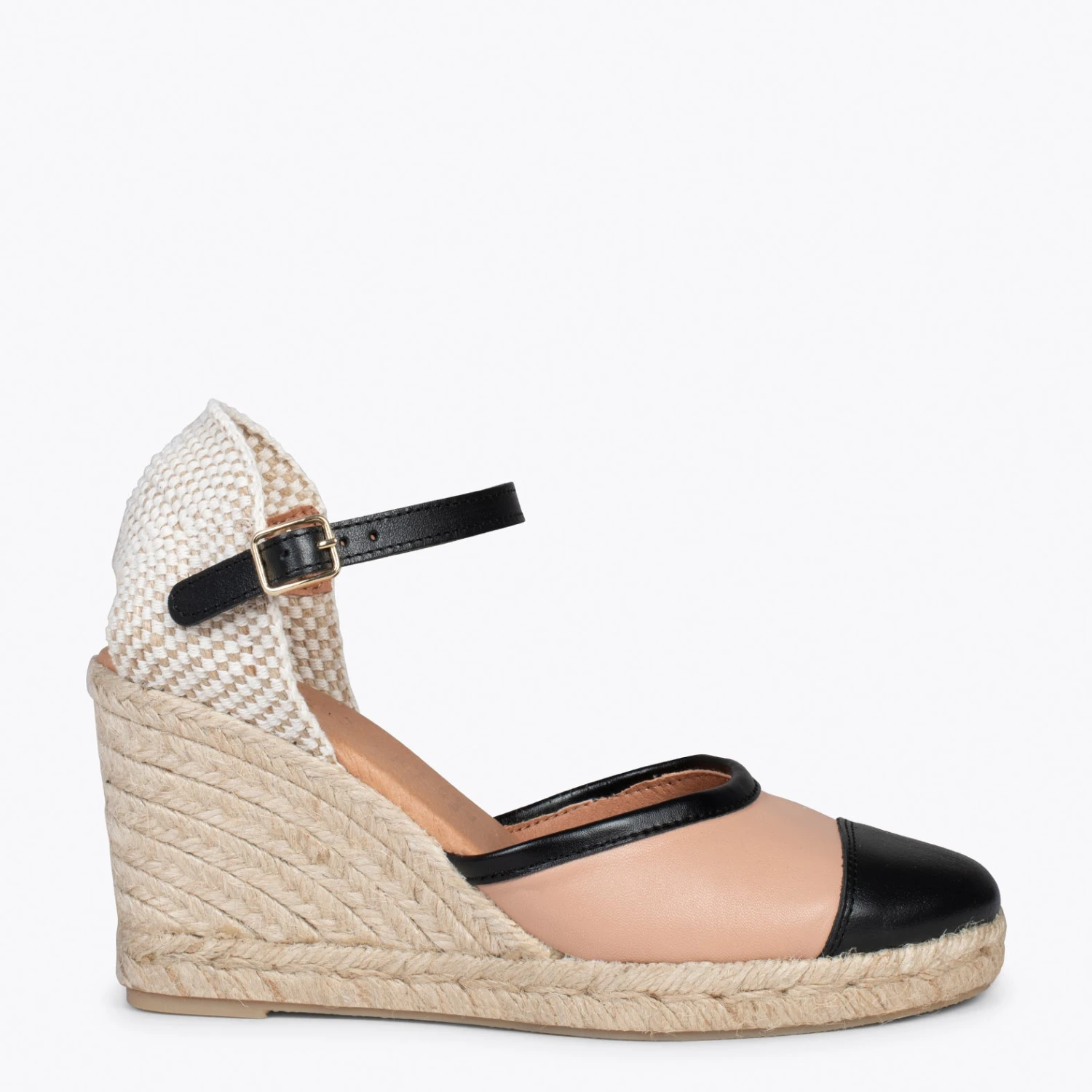 VALENCIANA – Espadrilles Compensées En Cuir Nappa MAKE UP