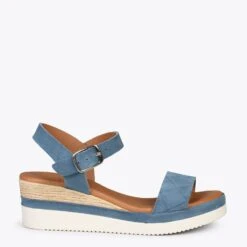 CACTUS – Sandales Confortables Compensées BLEU