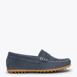 MOCCASÍN - Mocassins BLEU Pour Enfants En Cuir