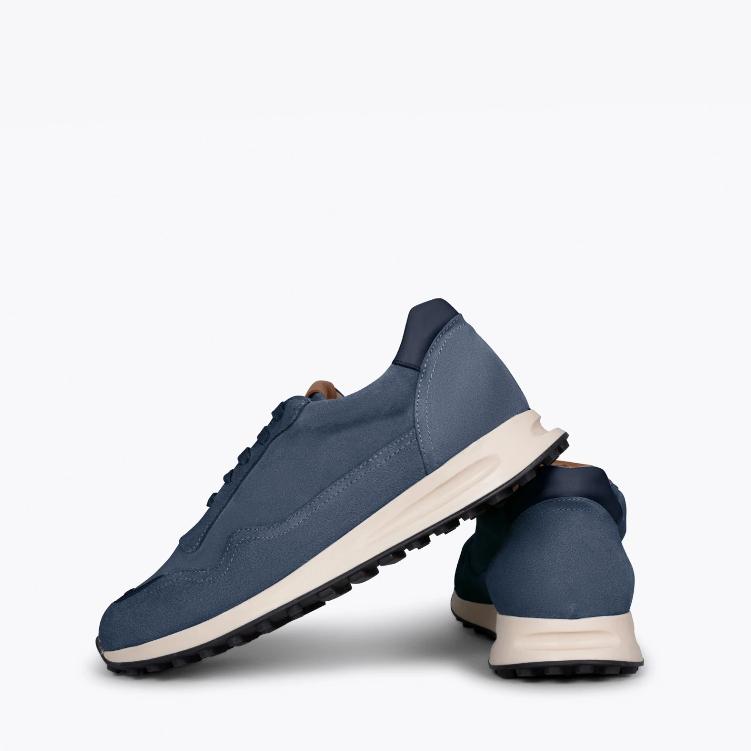 BOSTON - Baskets En Cuir Pour Homme BLEU – Image 3