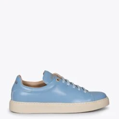 SKATE - Baskets BLEU Casual En Cuir