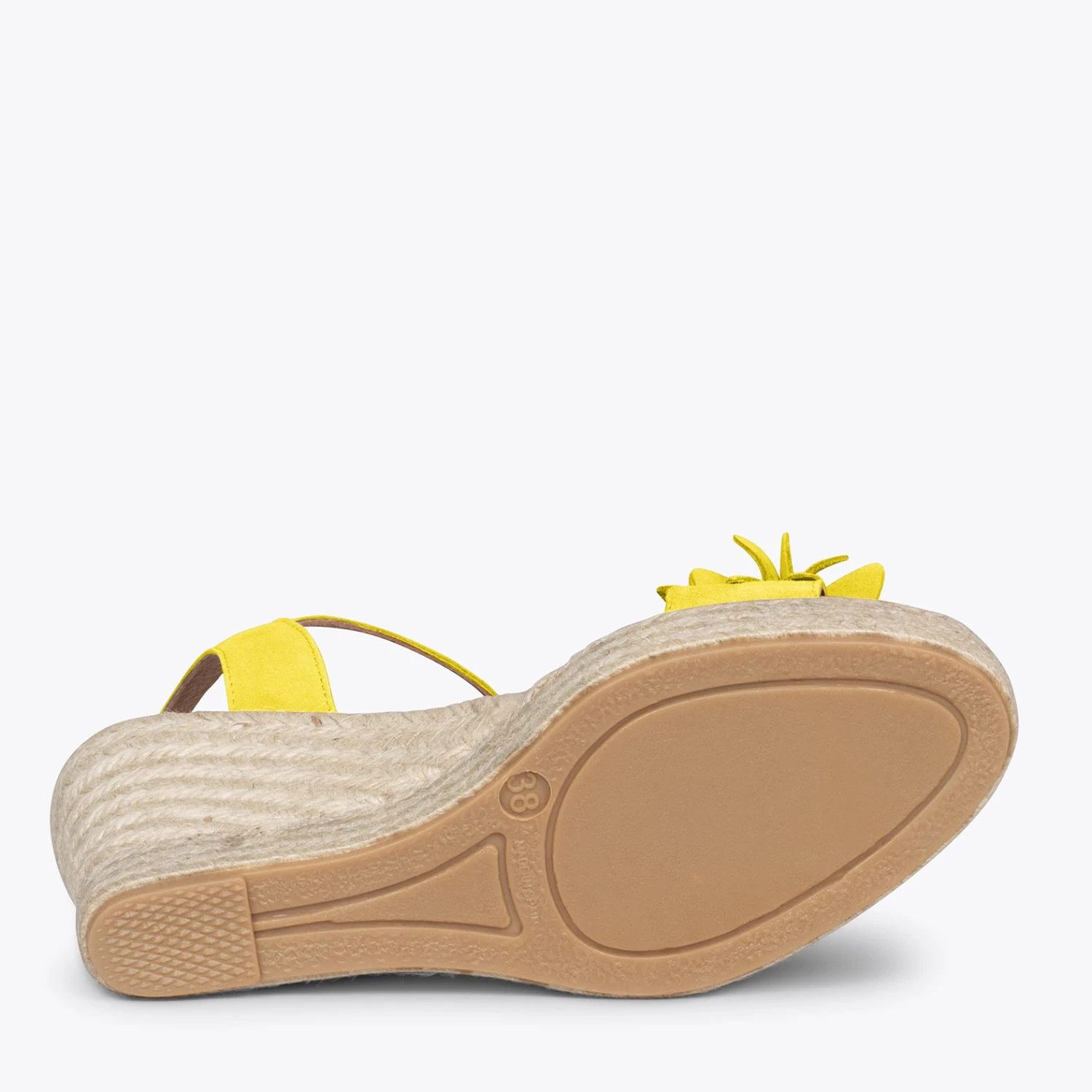 ZAHARA - Espadrilles Hautes Avec Fleurs JAUNE – Image 5
