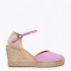 NERJA – Espadrilles à Talon Haut MAUVE