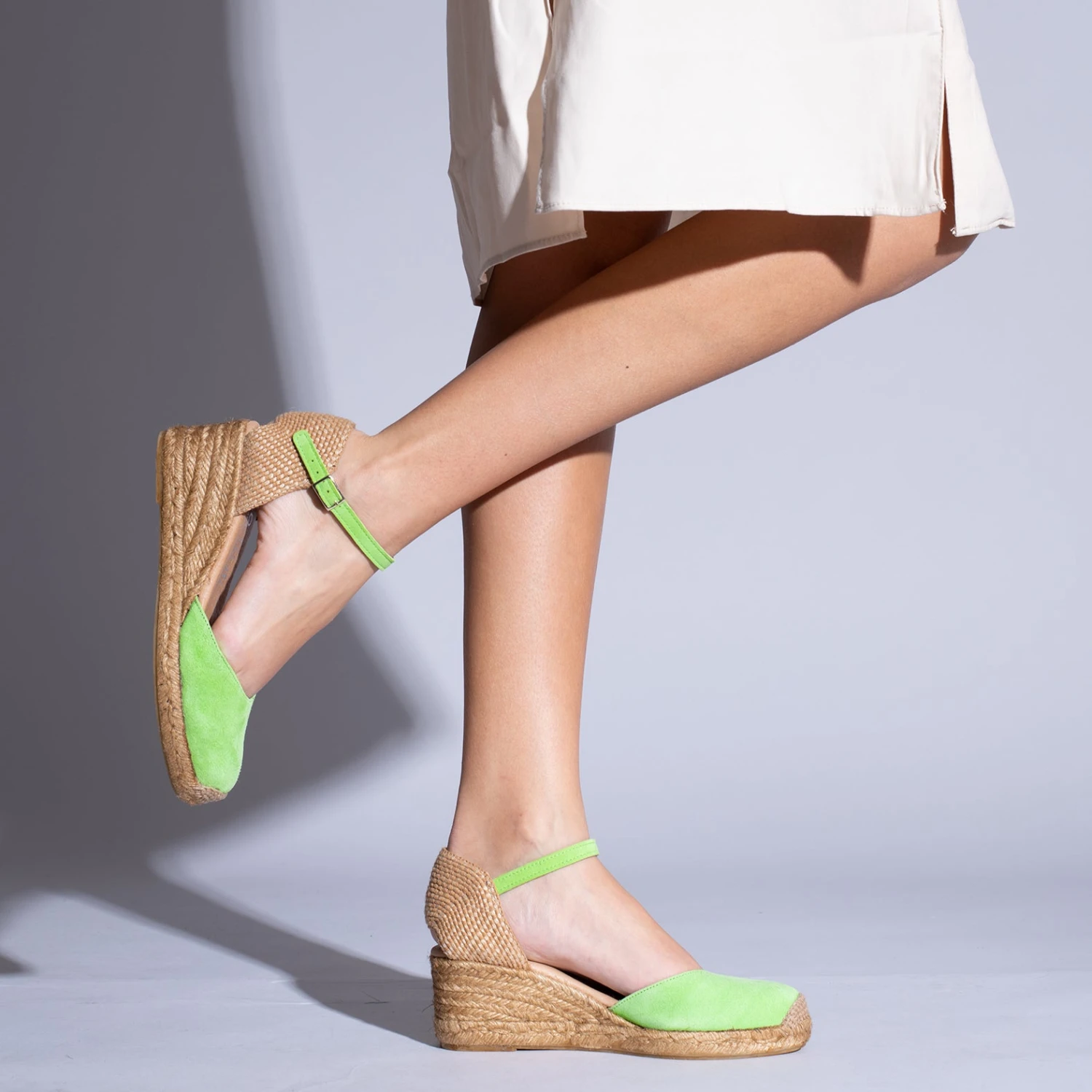 ALTEA - Espadrille Compensée VERT – Image 6