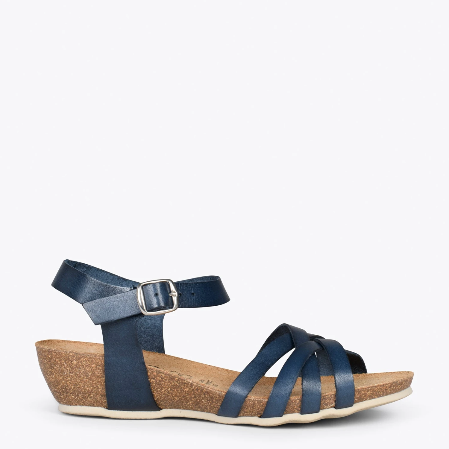 HANAE – Sandales BIO Multibrides Croisées BLEU MARINE