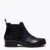 CHELSEA - Bottine Chelsea En Cuir BLEU MARINE