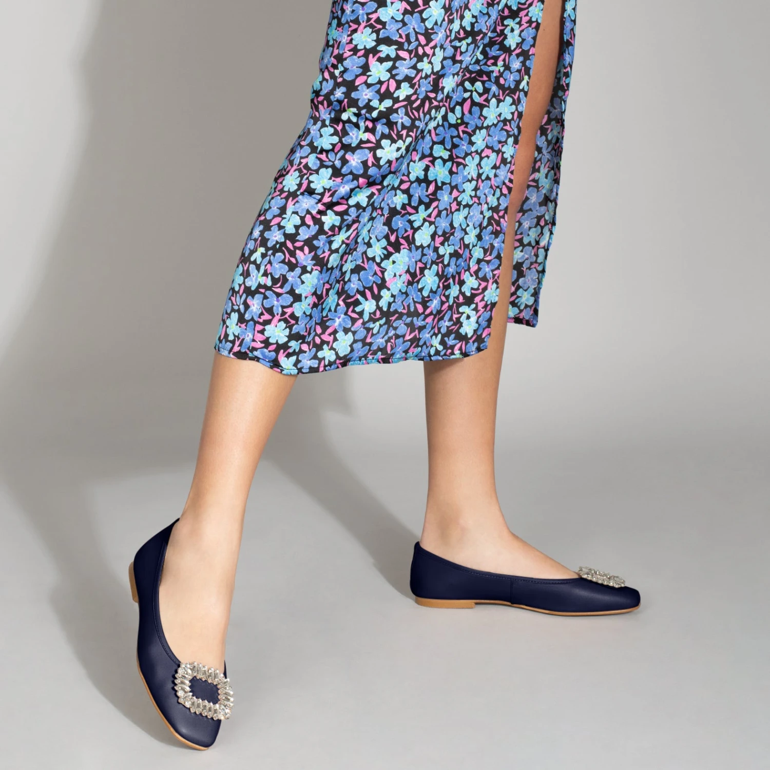 BIJOU - Chaussures Plates Avec Broche BLEU MARINE – Image 6