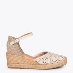 MALDIVAS – Espadrilles Compensées En Cuir Nappa BEIGE