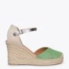 CONIL - Espadrilles VERT En Lin Métallisé