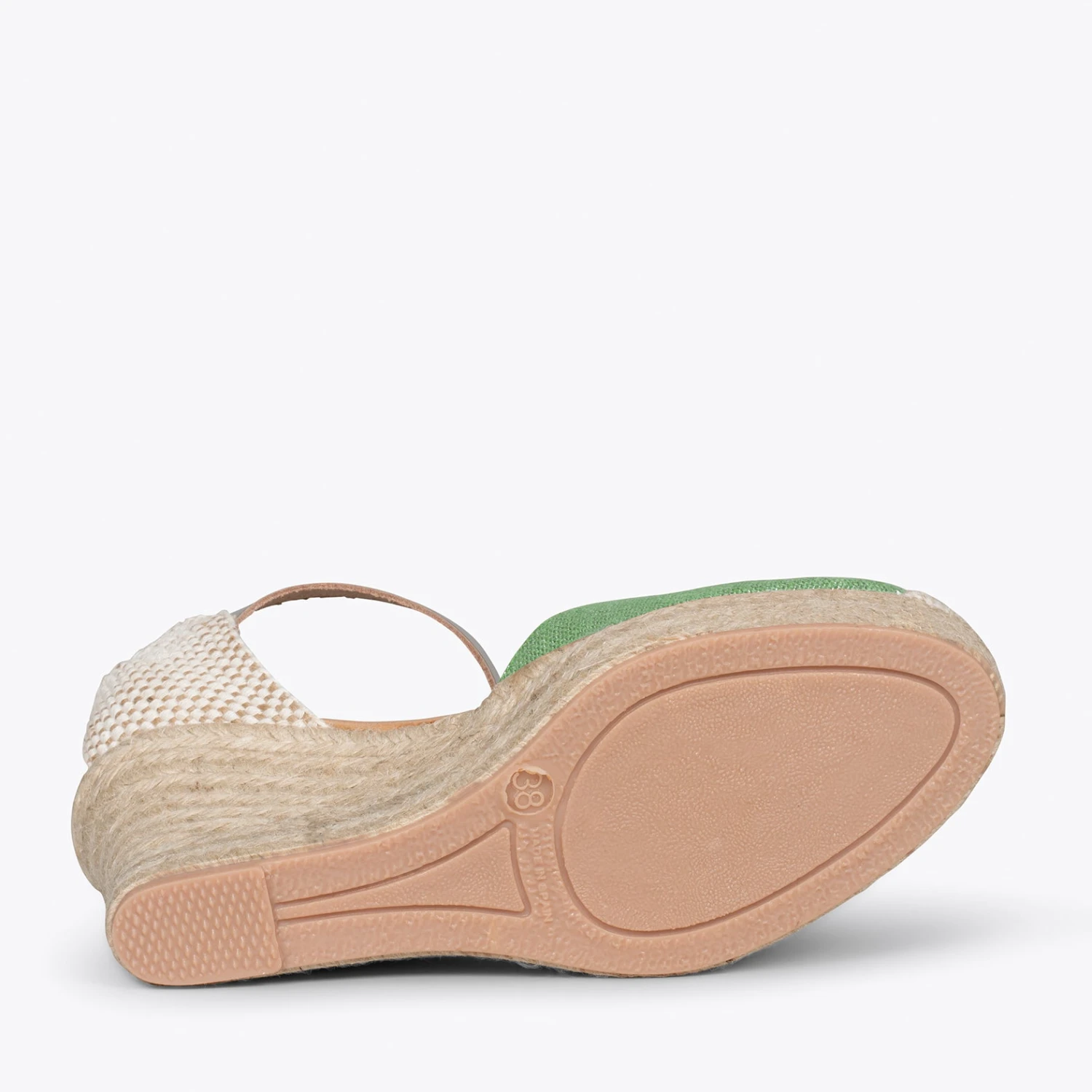 CONIL - Espadrilles VERT En Lin Métallisé – Image 5