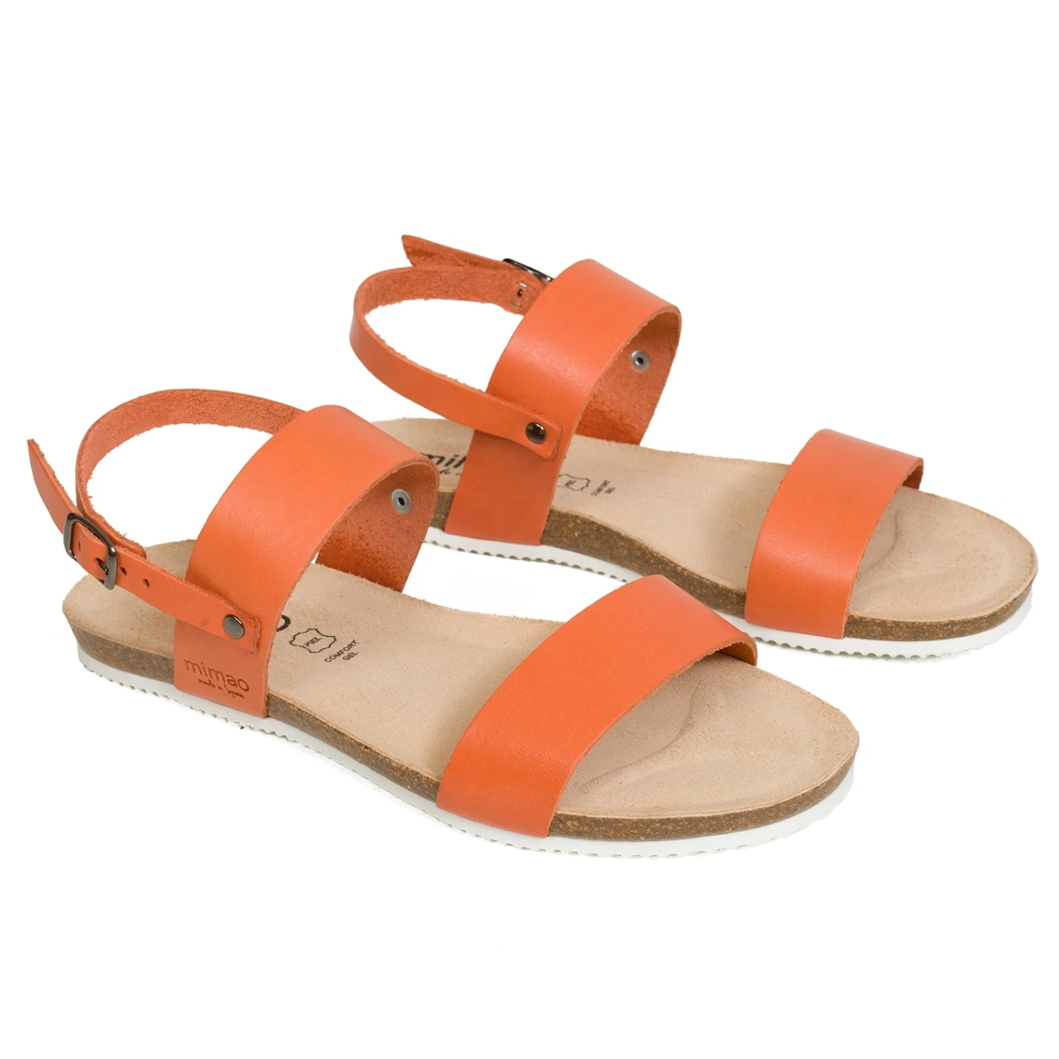 ECO - Sandale Plate à Brides Croisées ORANGE – Image 3