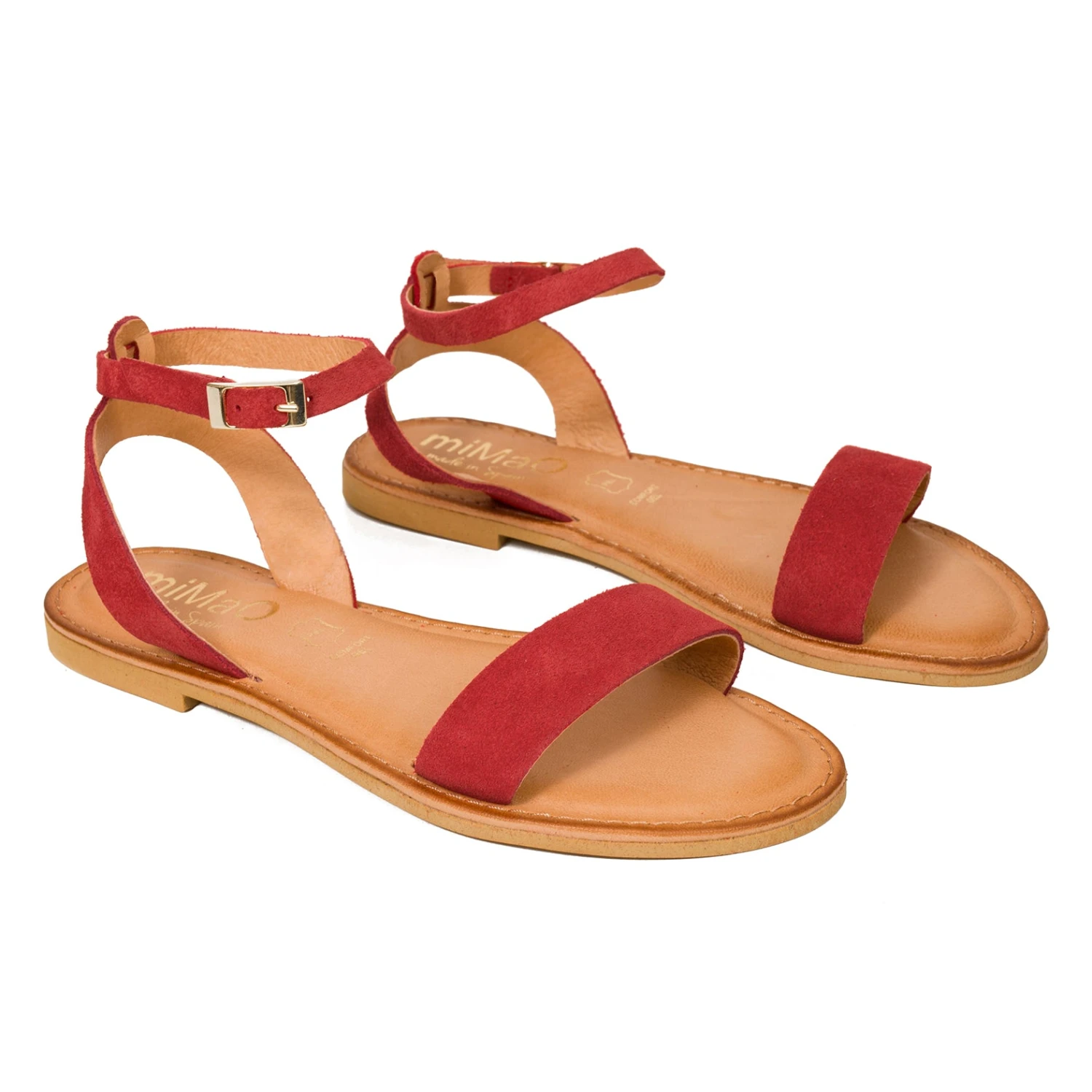 BRACELET - Sandales Plates Avec Bracelet ROUGE – Image 2