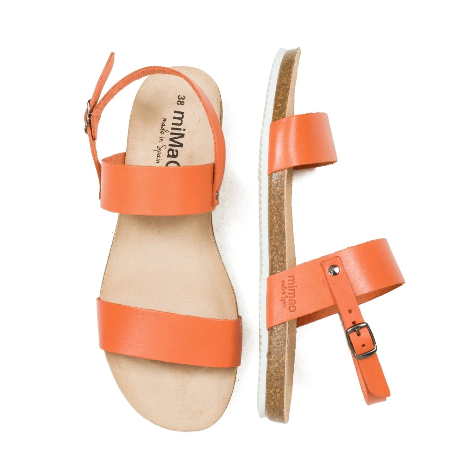 ECO - Sandale Plate à Brides Croisées ORANGE – Image 2