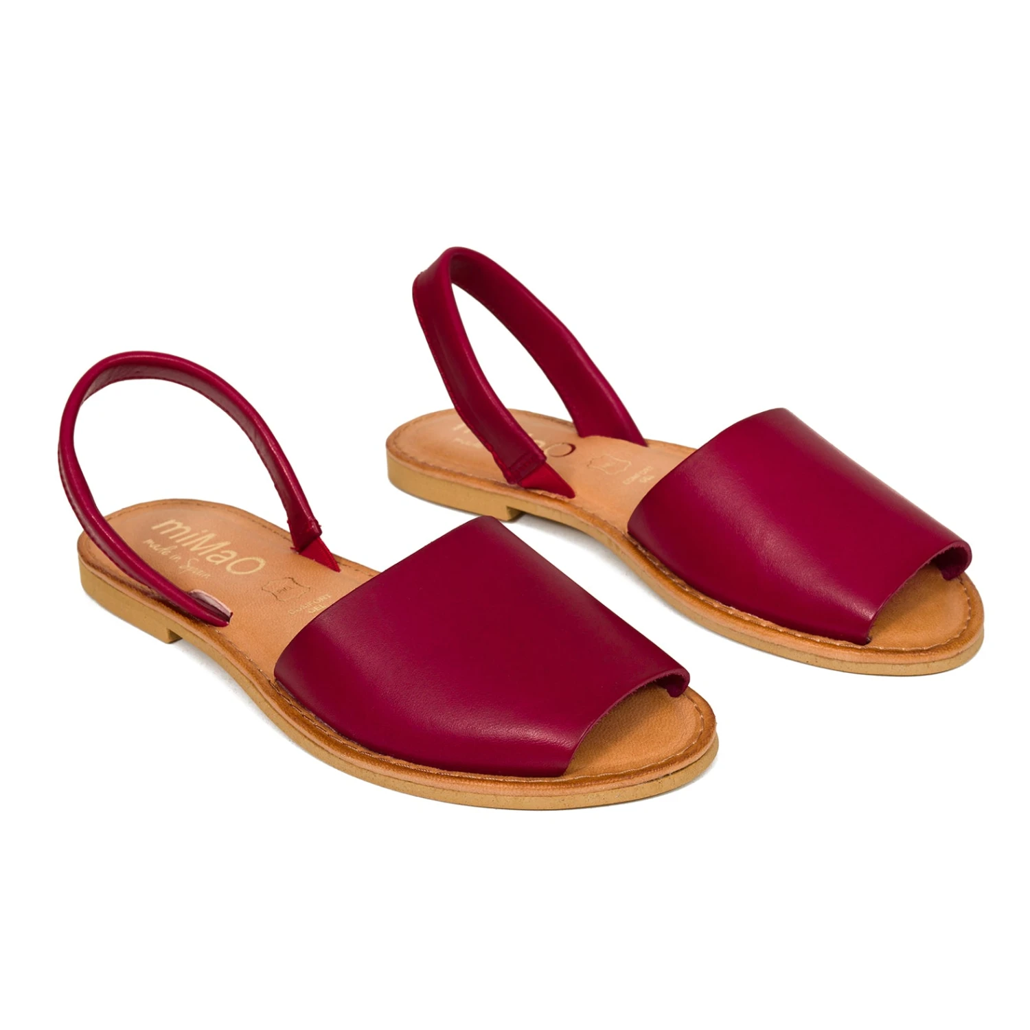 MENORQUINA - Sandale Plate Avec Bride à L’arrière ROUGE – Image 2