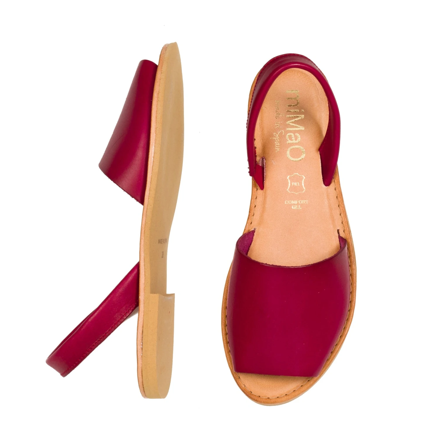 MENORQUINA - Sandale Plate Avec Bride à L’arrière ROUGE – Image 4