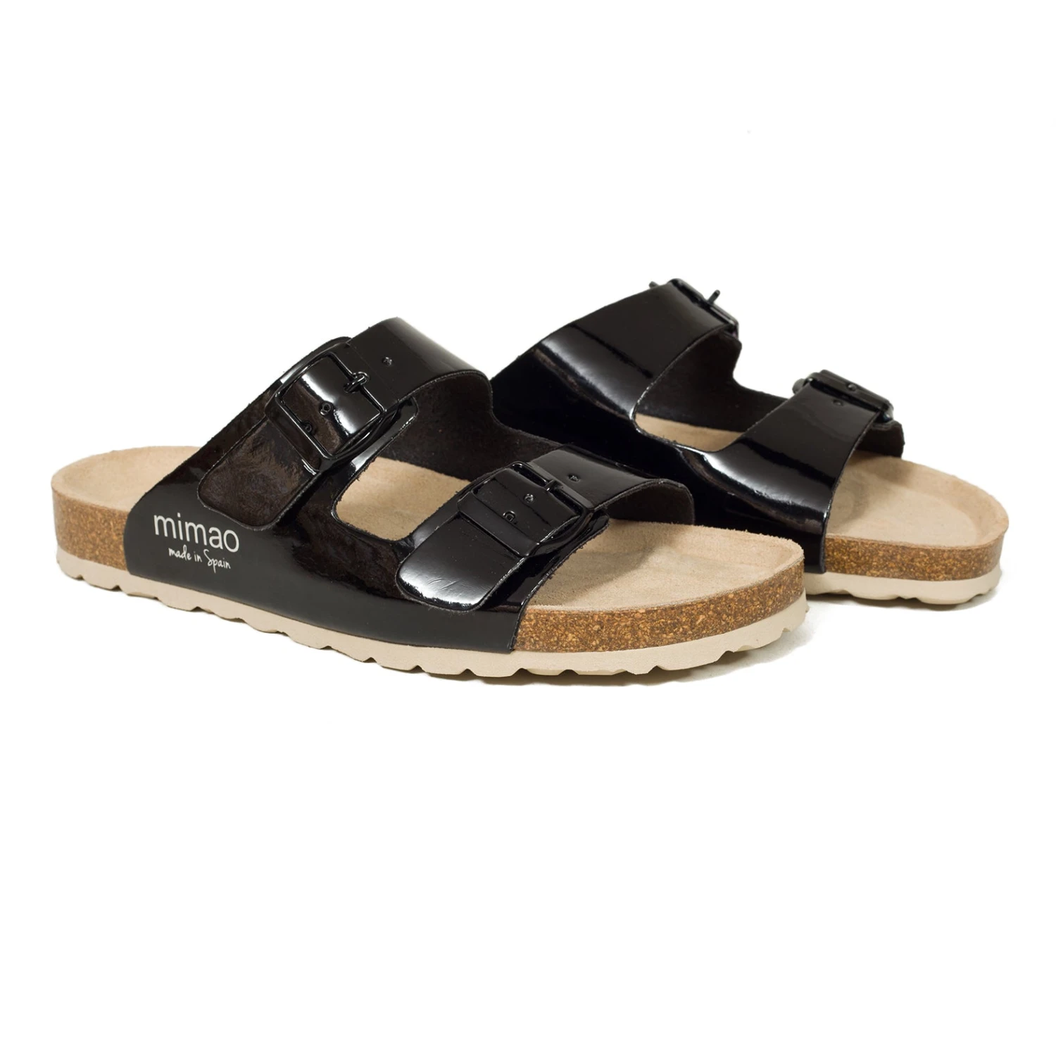 INSTA - Sandale Plate BIO à Brides NOIR – Image 2