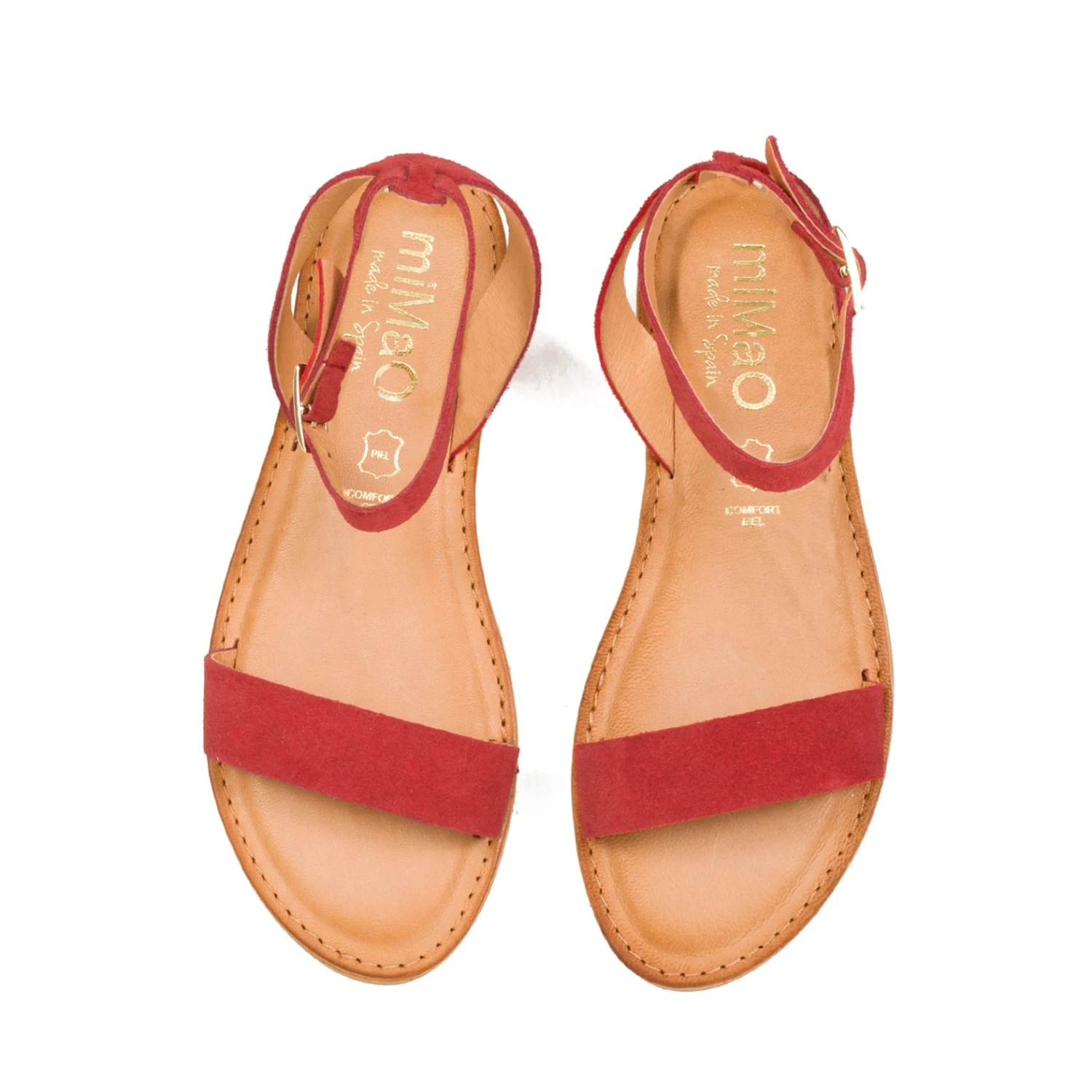 BRACELET - Sandales Plates Avec Bracelet ROUGE – Image 4