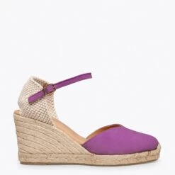 NERJA – Espadrilles à Talon Haut VIOLET