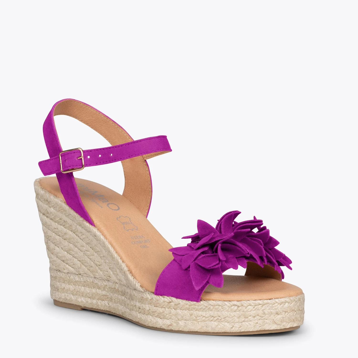 ZAHARA - Espadrilles Hautes Avec Fleurs VIOLET – Image 4