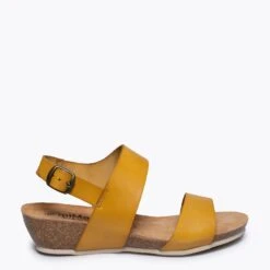 REPOS - Sandale BIO Ă Brides MOUTARDE