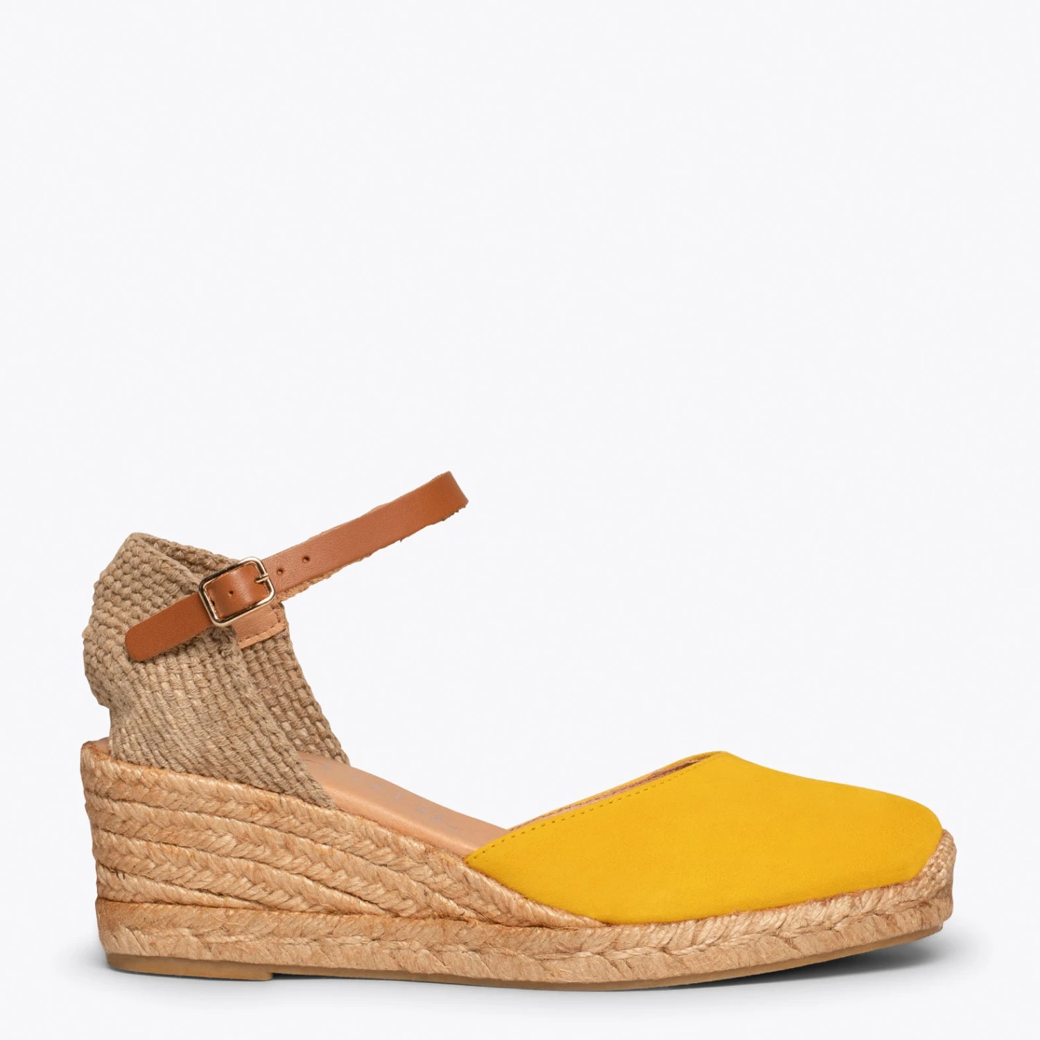 ALTEA - Espadrilles Ă Talon Moyen MOUTARDE