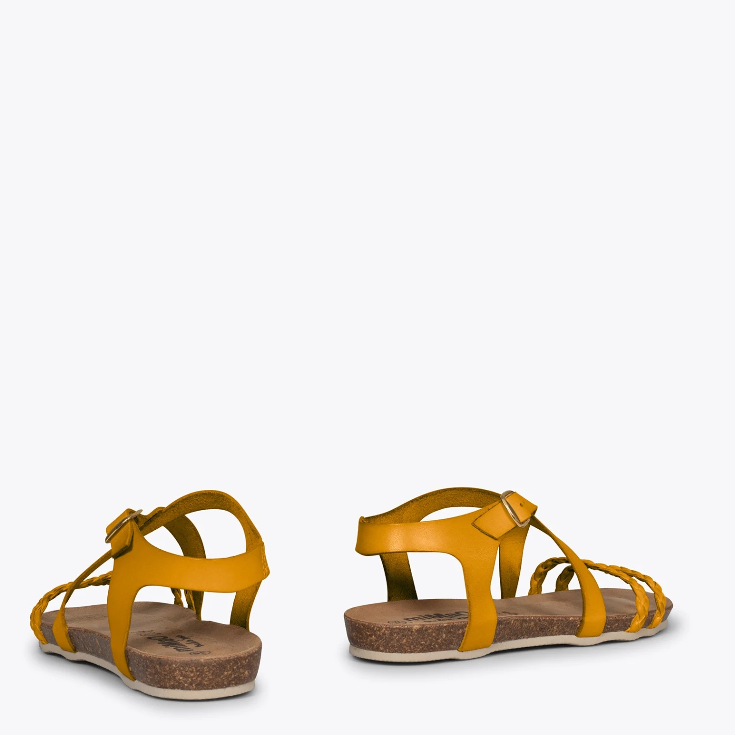 INDIE – Nu-pieds à Brides Croisées MOUTARDE BIO – Image 3