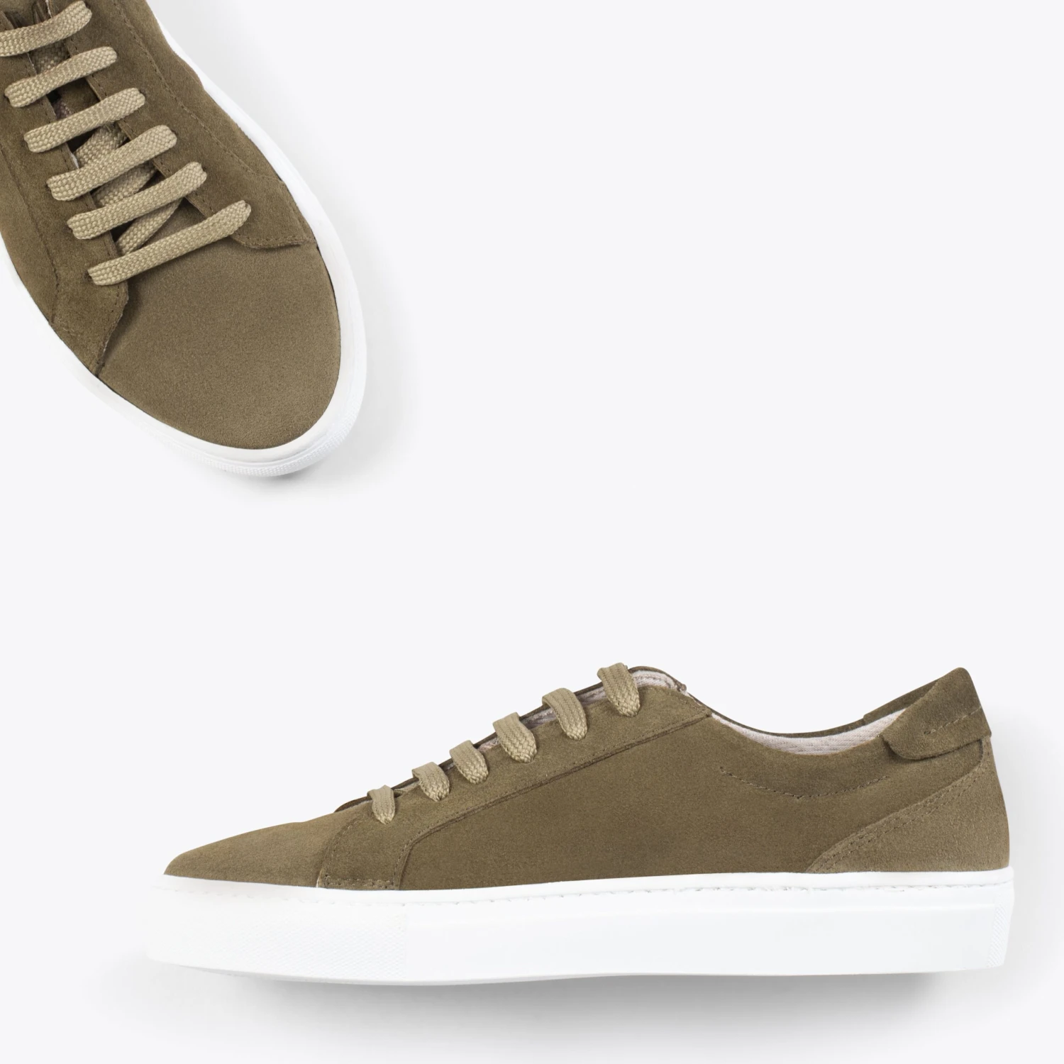 ENJOY – Sneakers En Cuir Nubuck VERT – Image 2