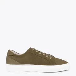 ENJOY – Sneakers En Cuir Nubuck VERT