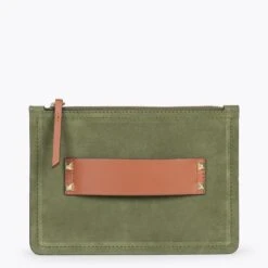 CLASSIC - Pochette à Double Compartiment Pour Femme VERT