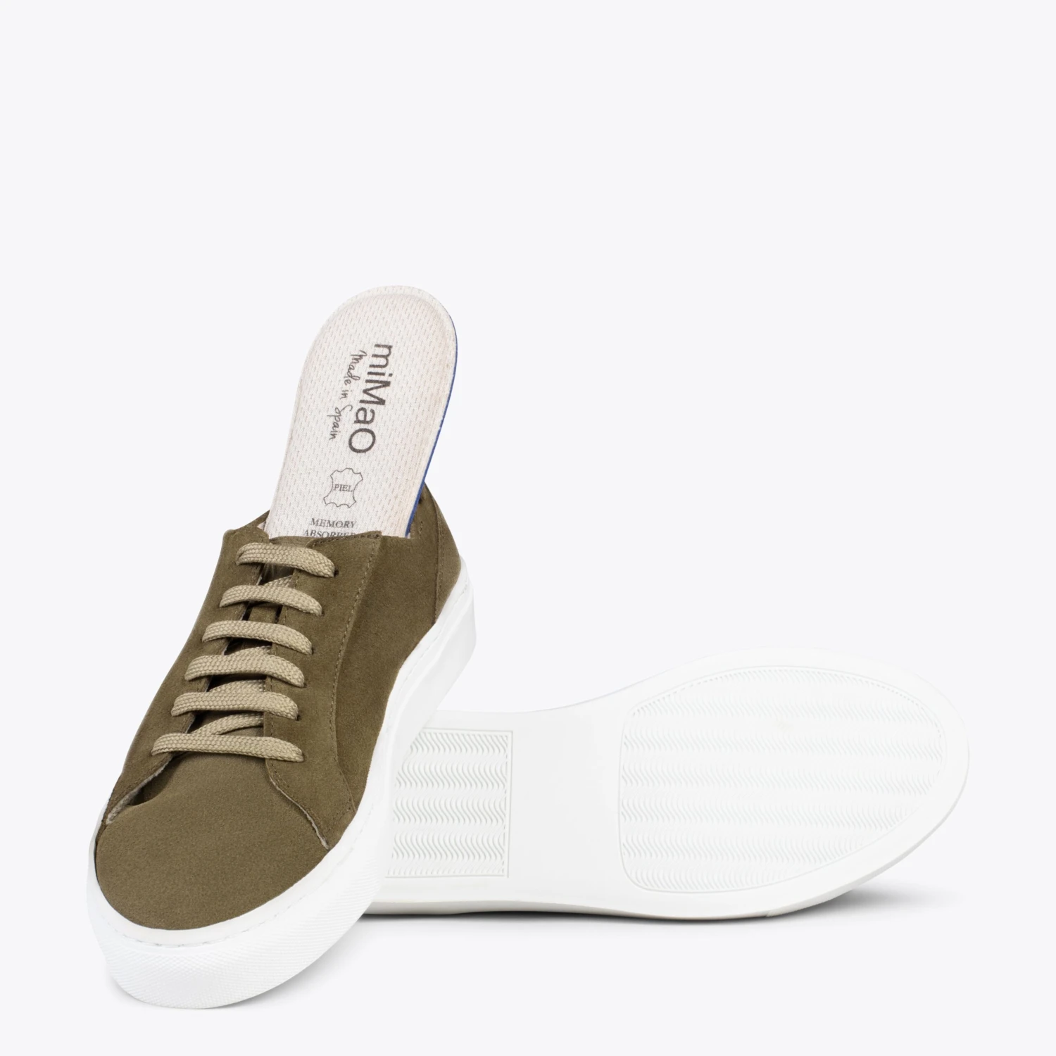 ENJOY – Sneakers En Cuir Nubuck VERT – Image 5
