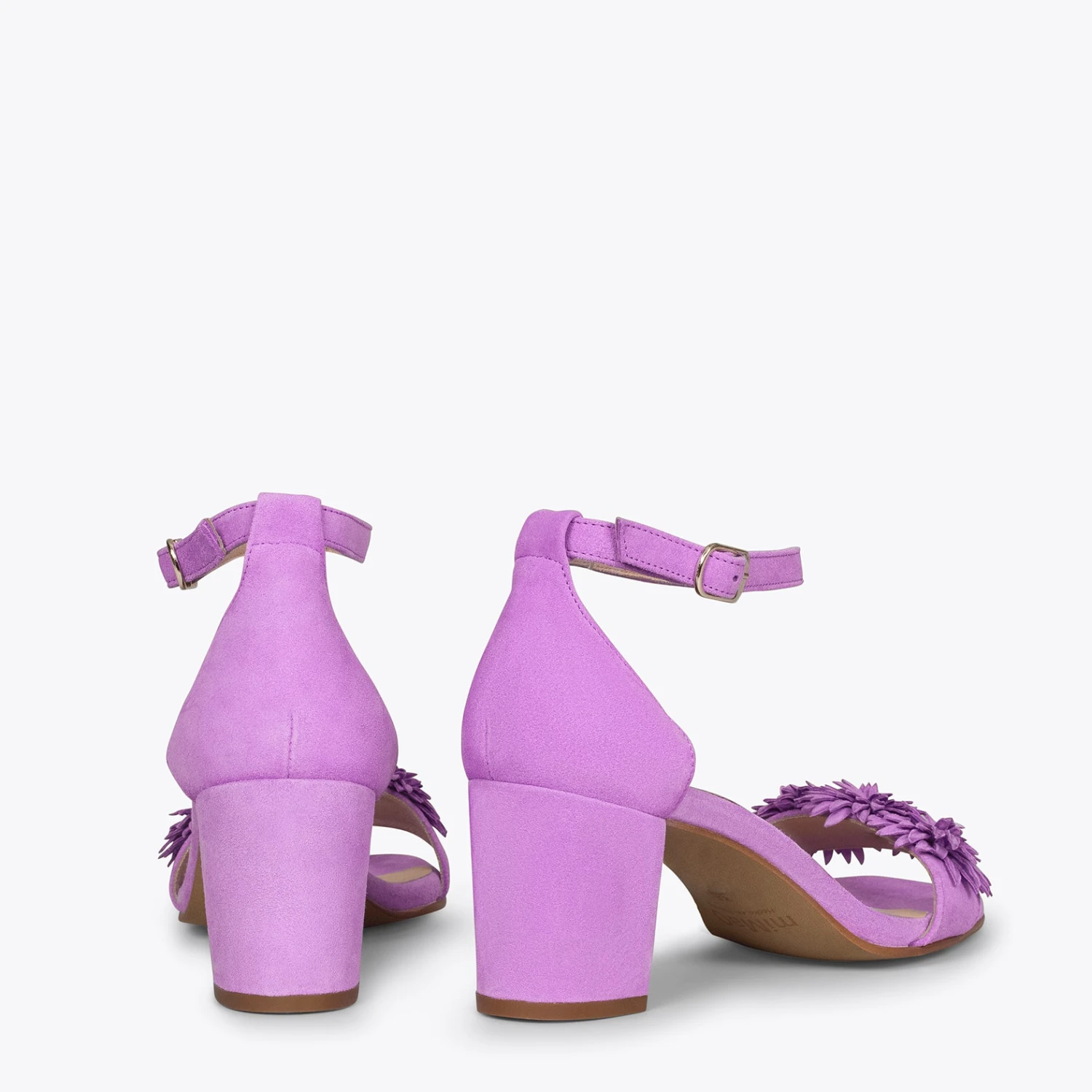 ZINNIA - Sandales De SoirĂ©e Avec Fleurs MAUVE â Image 3