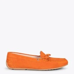 BOUCLE – Mocassins Pour Femme à Semelle Amovible ORANGE