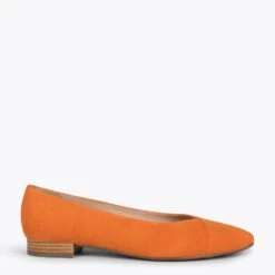 MARIE – Chaussures à Talon Bas Et Bout Fin ORANGE