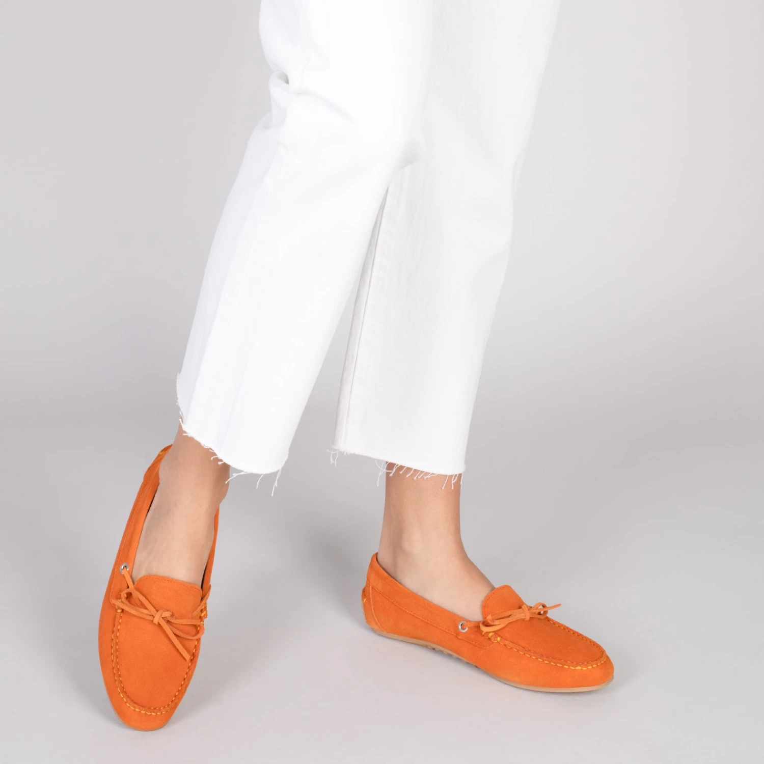 BOUCLE – Mocassins Pour Femme à Semelle Amovible ORANGE – Image 6