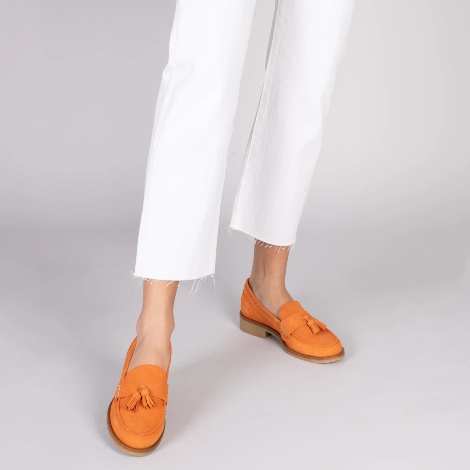 CASTELLANO – Mocassins à Glands ORANGE – Image 6