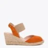 CALA - Espadrilles Compensées Peeptoe ORANGE