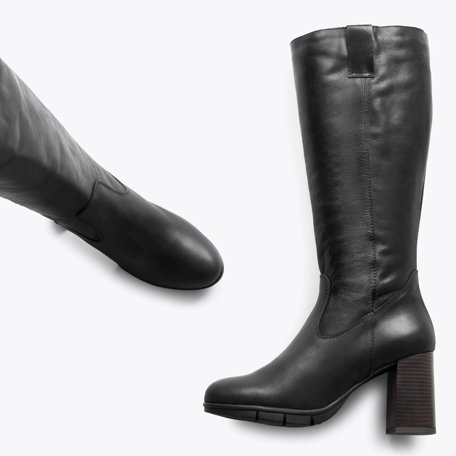 MONTANA –Bottes Hautes à Talon Haut NOIR – Image 2