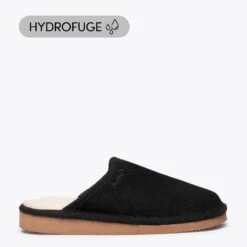 DREAM HOME- Pantoufle NOIR Avec Laine