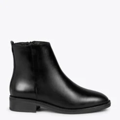 MANCHESTER â Bottines Plates Avec Zip NOIR