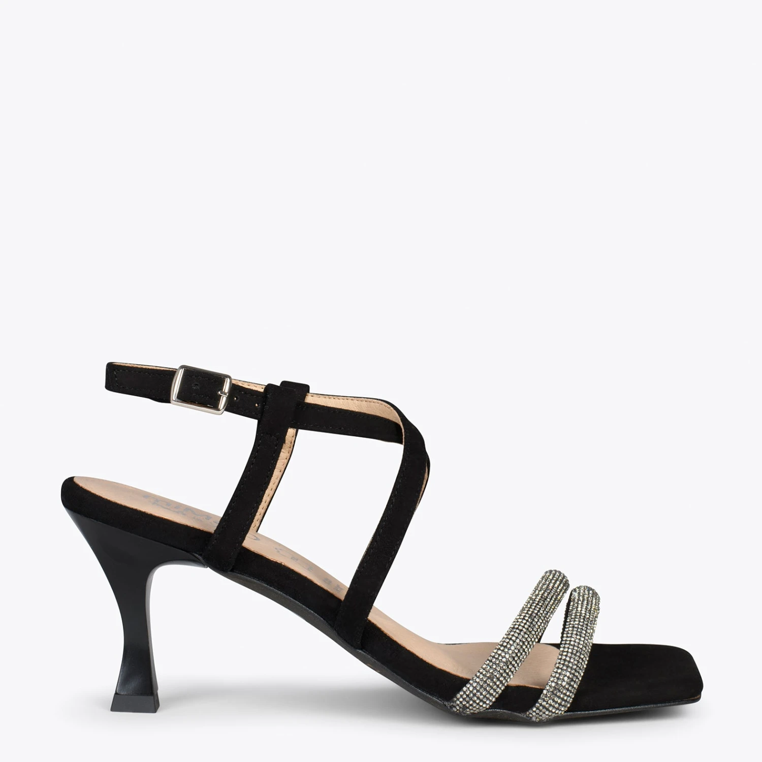 SHINNY - Sandales Ă Brides En Strass NOIR