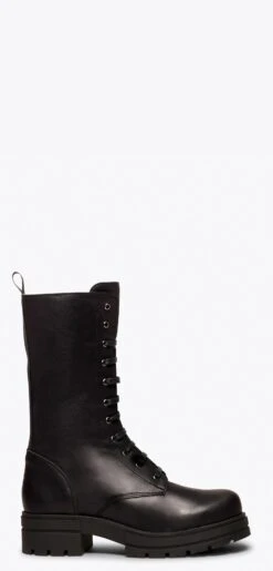 ARMY - Botte Militaire Haute NOIR Ă Lacets