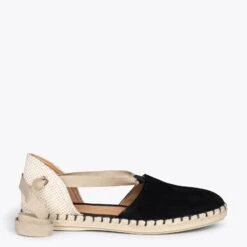 ALGARVE – Espadrilles Plates Pour Femme NOIR