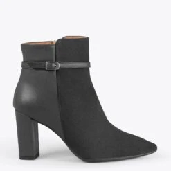 PRAGA - Bottines Pour Femme Ă Talon NOIR