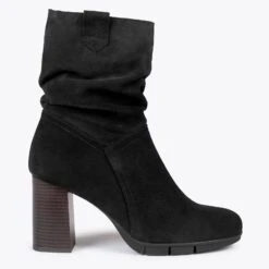 Wave -Bottines à Talon Et Zip NOIR