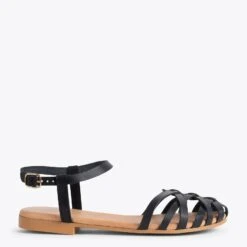 BEACH - Nu-pieds Plats NOIR