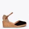 ALTEA - Espadrilles à Talon Moyen NOIR