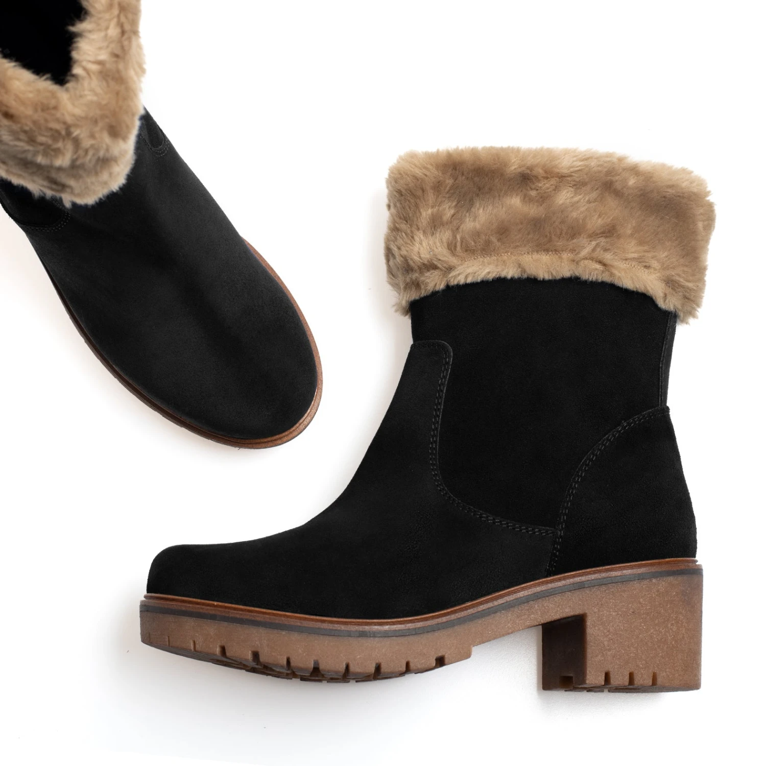 POLAIRE- Bottes Hydrofuges Type Après-Ski NOIR – Image 4