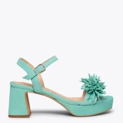 POMPON - Sandale TURQUOISE Habillée à Franges