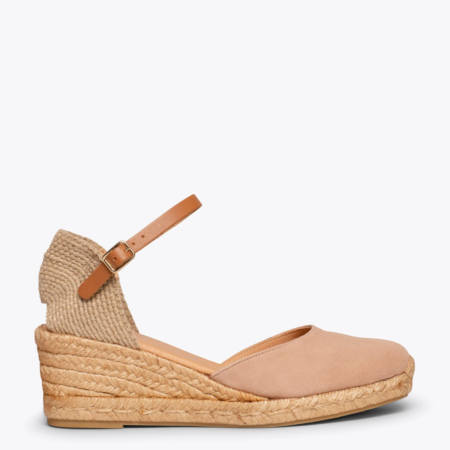 ALTEA - Espadrilles Compensées Talon Moyen NUDE