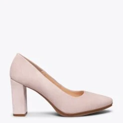 URBAN – Chaussures à Talon Haut En Daim NUDE